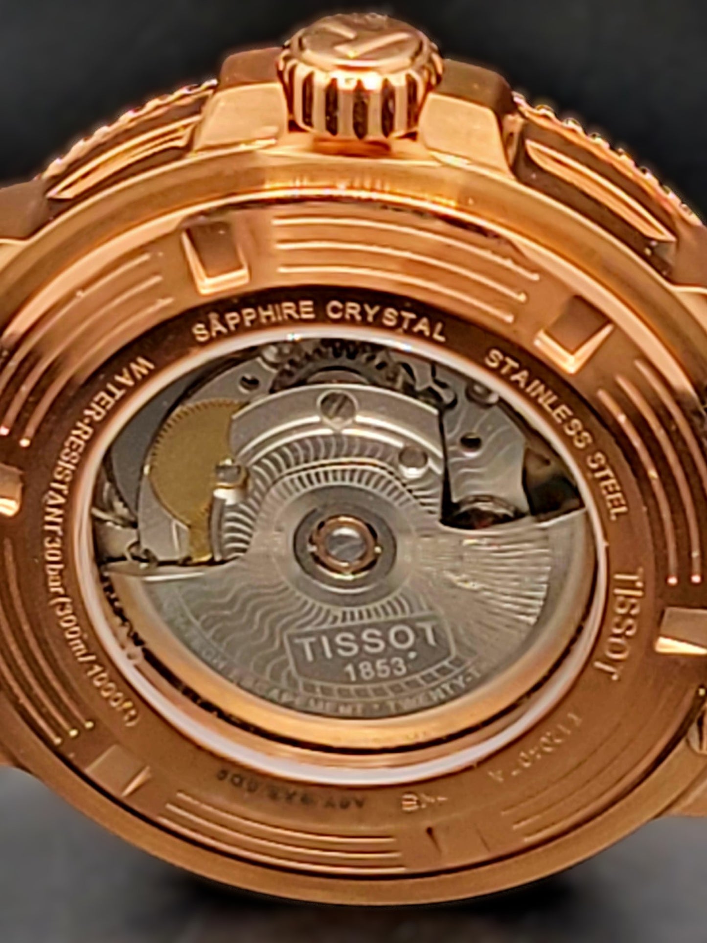 Tissot Seastar 1000 Powermatic 80 Rose Gold Case Men's Watch T1204073704100