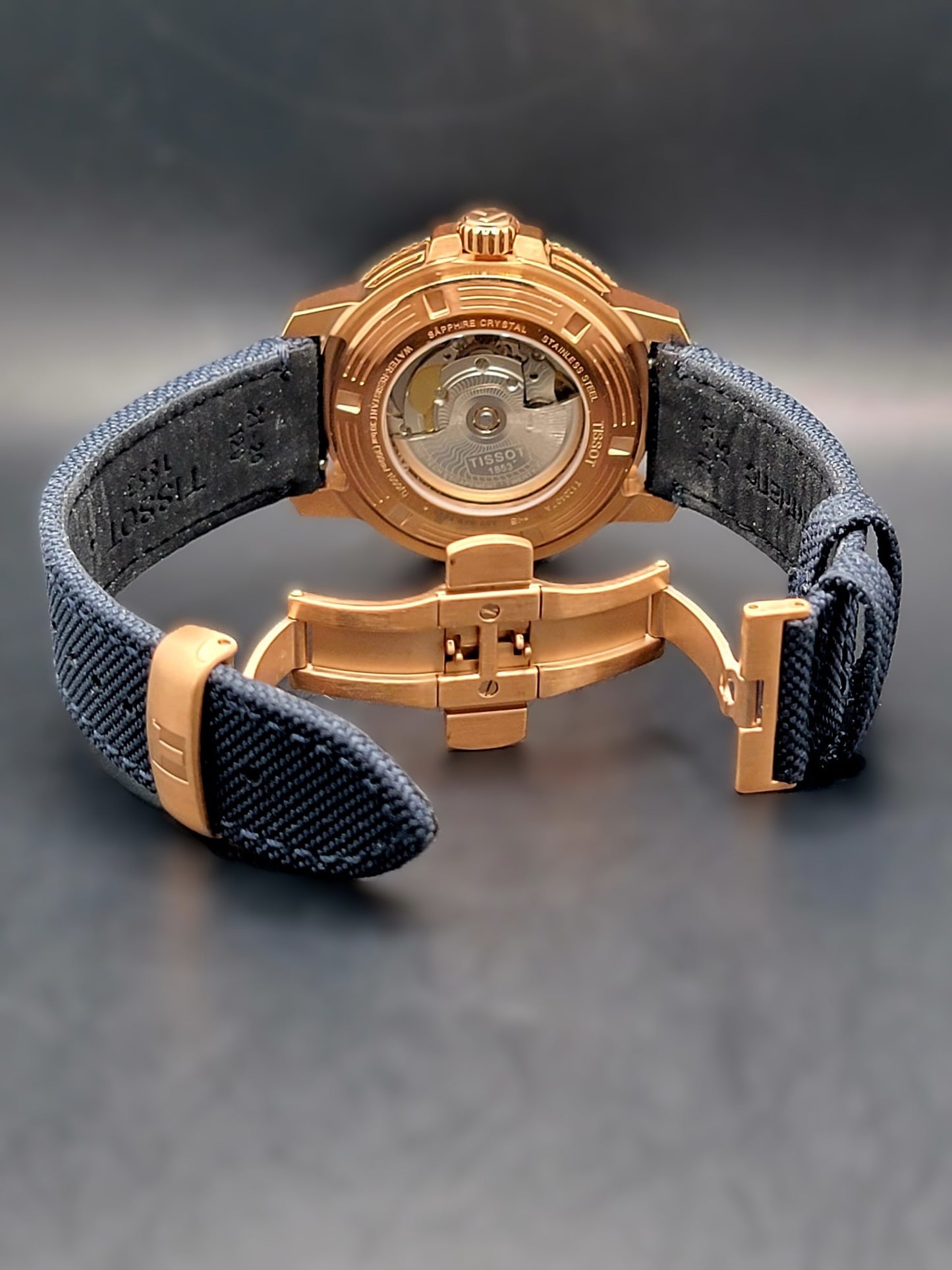 Tissot Seastar 1000 Powermatic 80 Rose Gold Case Men's Watch T1204073704100