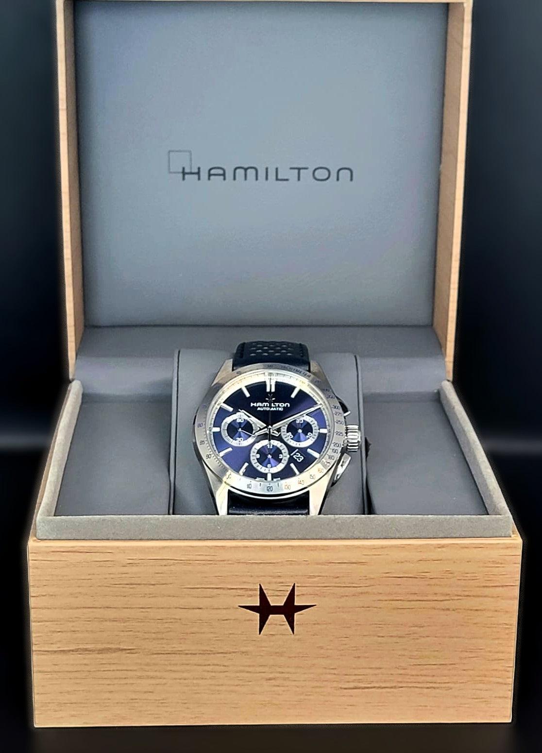 Hamilton Jazzmaster Performer Auto Chrono Blue Dial Watch, 42mm