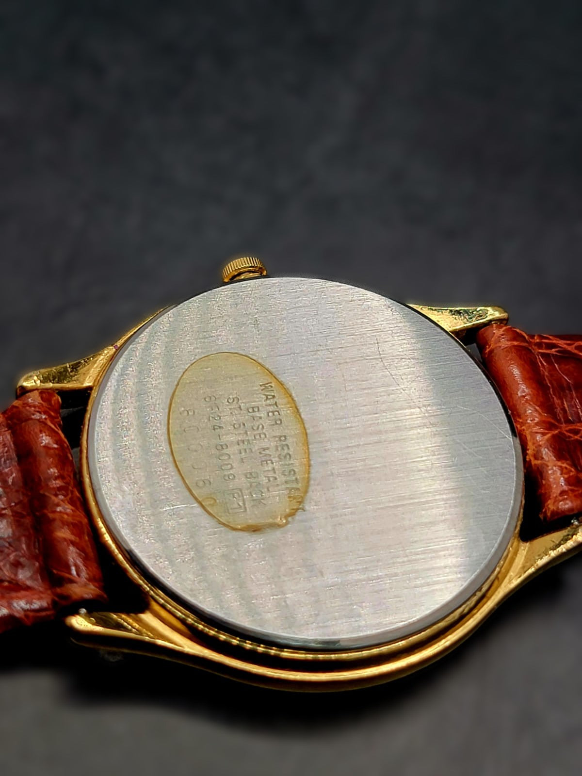 RARE VINTAGE SEIKO*** Men's 34mm Gold Tone Moonphase & Date Indicator Quartz Watch 7434-7008