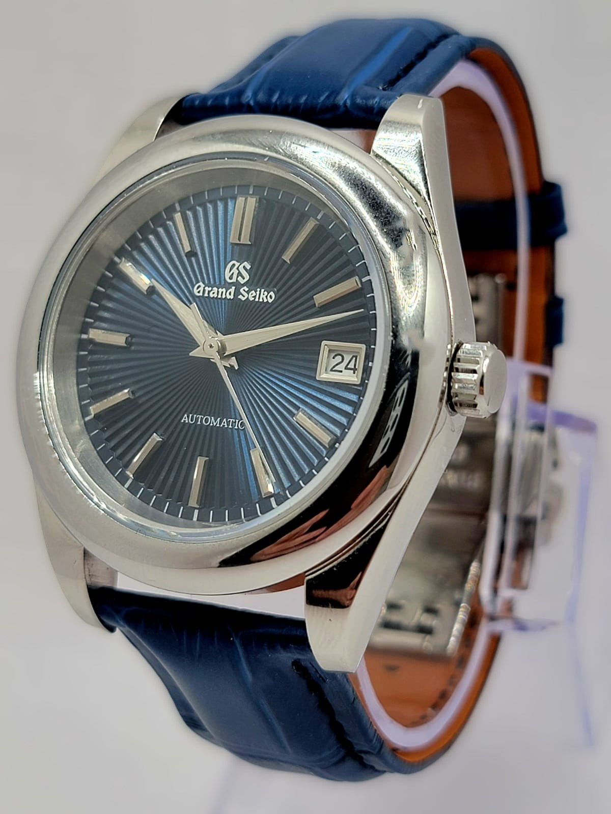 CUSTOM MOD (GRAND SEIKO BLUE TEMPTATIONS) AUTO 6R35A MOVEMENT EXIBITION BACK NEW