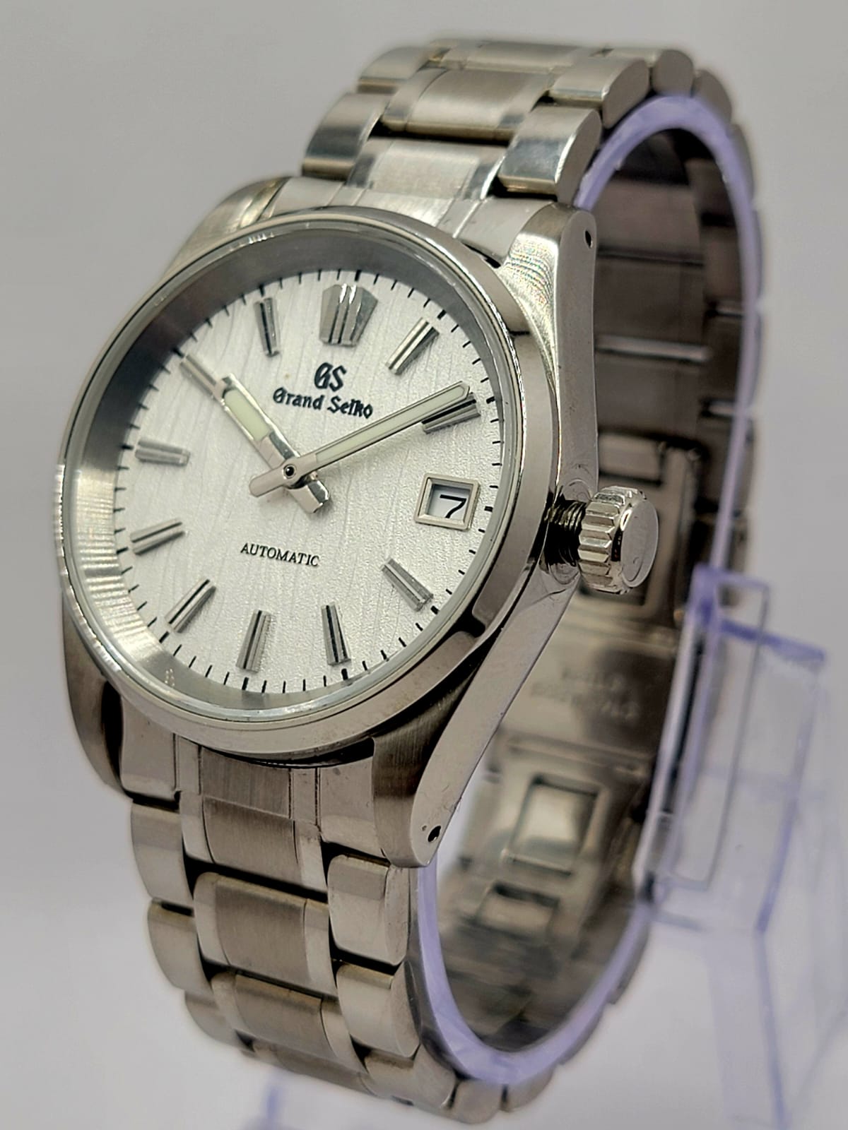 CUSTOM MOD (GRAND SEIKO HERITAGE ) WHITE TEXTURED 38mm DIAL AUTOMATIC NH35A MOVEMENT NEW