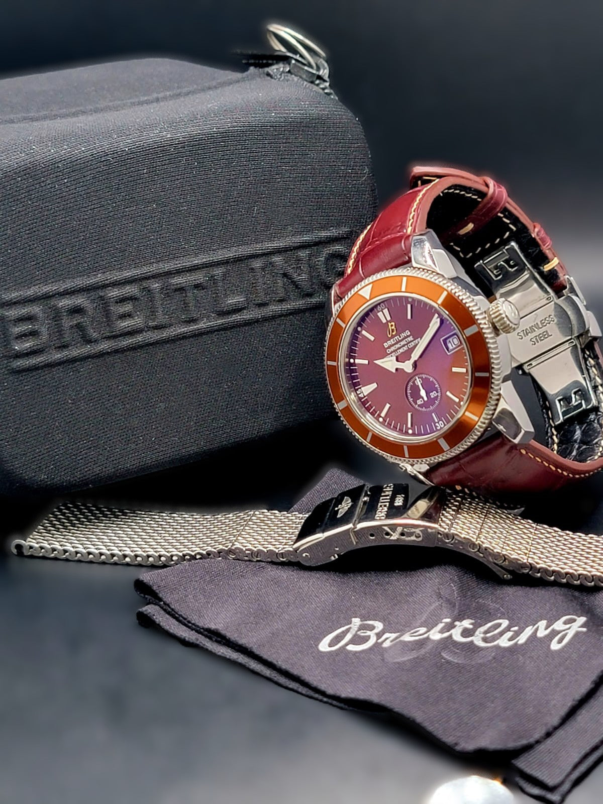 ***AAA+ PREMIER*** 38mm Breitling Superocean A37320 Stainless Steel Men's Watch **USA SHIPPED**