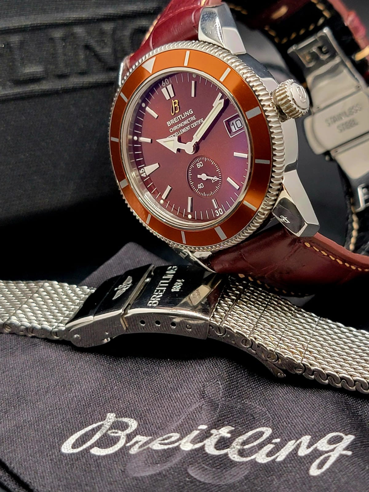 ***AAA+ PREMIER*** 38mm Breitling Superocean A37320 Stainless Steel Men's Watch **USA SHIPPED**