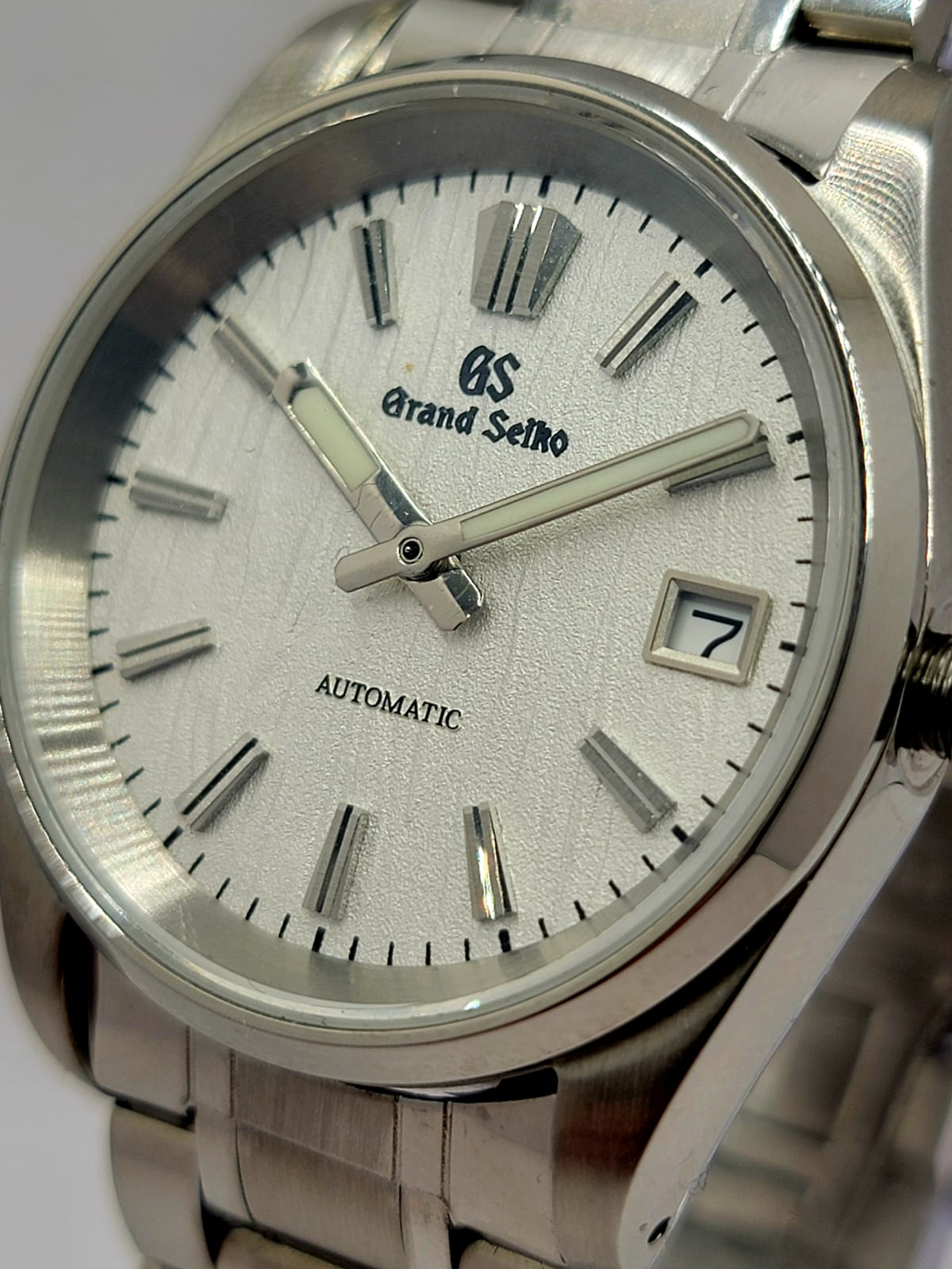 CUSTOM MOD (GRAND SEIKO HERITAGE ) WHITE TEXTURED 38mm DIAL AUTOMATIC NH35A MOVEMENT NEW