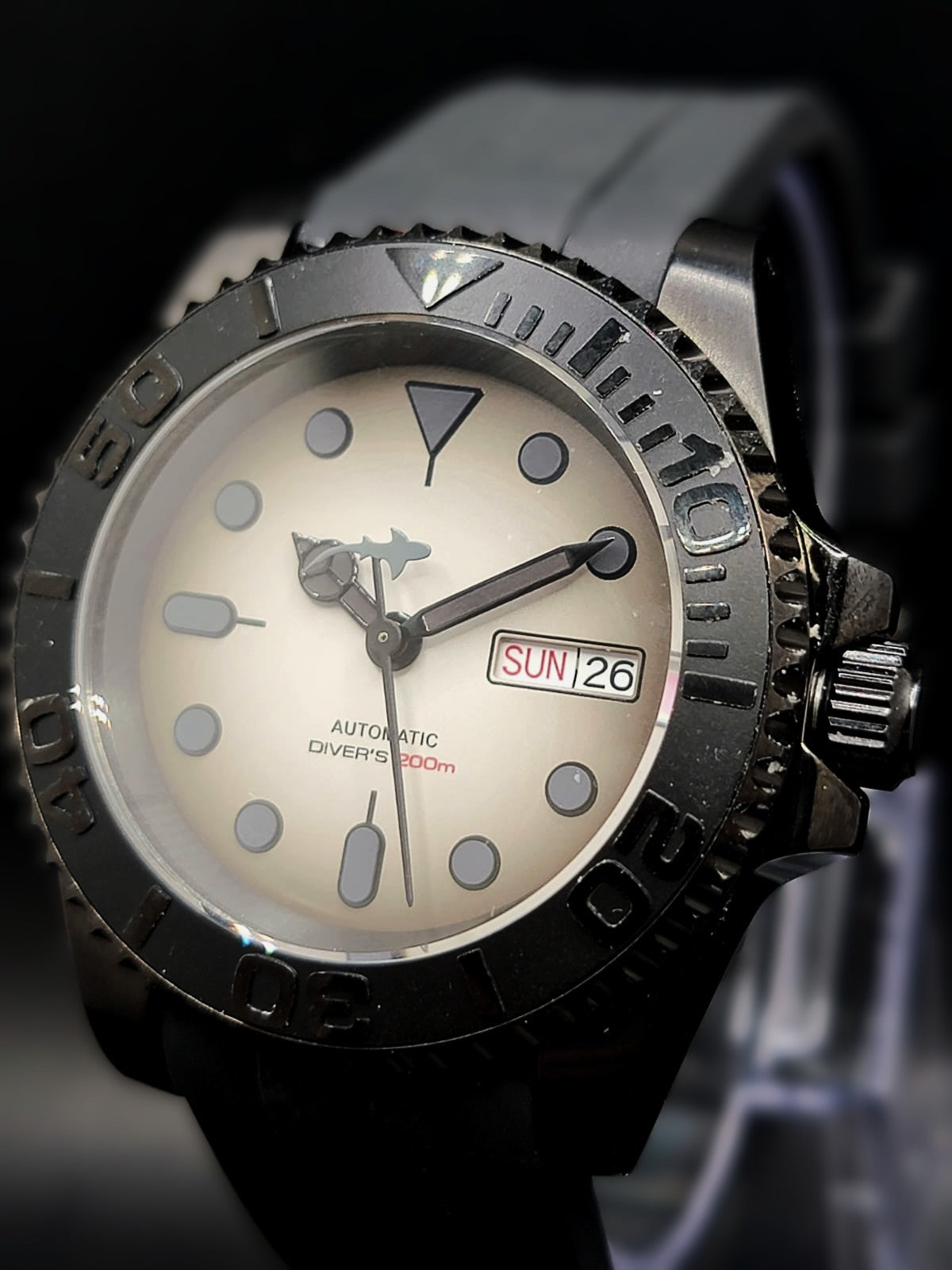 CUSTOM MOD 40mm 20ATM Black PVD Case NH36A Black Dial Automatic Men's Watch
