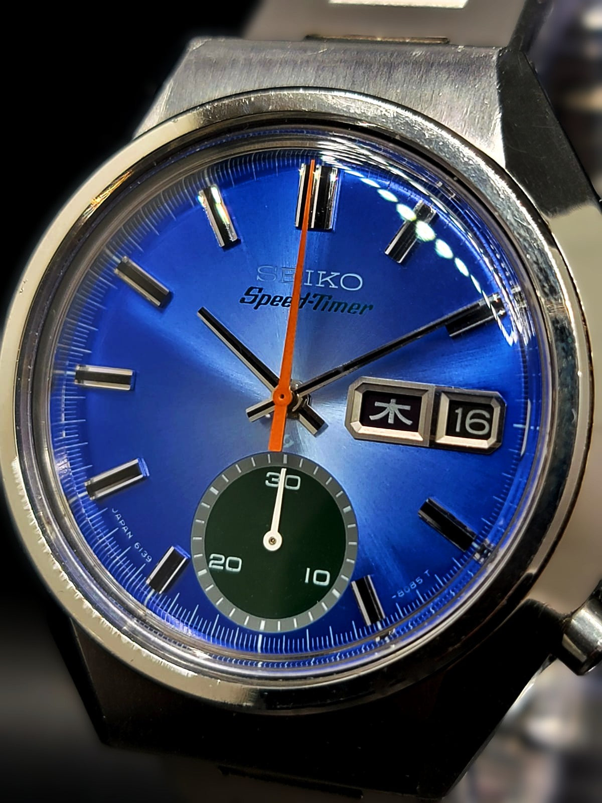 Stunning Vintage 1975 - 78 Seiko 5 Sports Speed Timer 6139-8040 Automatic Watch