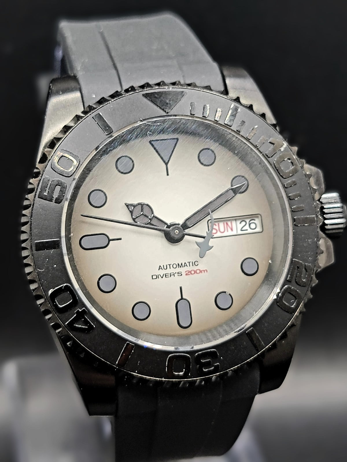 CUSTOM MOD 40mm 20ATM Black PVD Case NH36A Black Dial Automatic Men's Watch