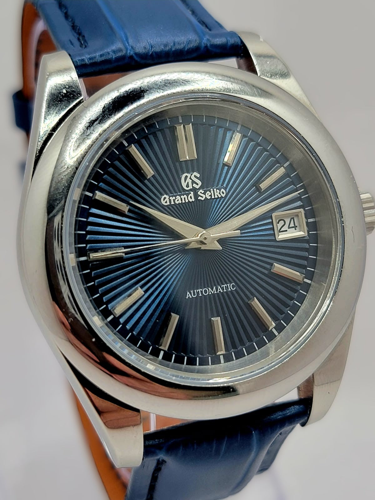 CUSTOM MOD (GRAND SEIKO BLUE TEMPTATIONS) AUTO 6R35A MOVEMENT EXIBITION BACK NEW