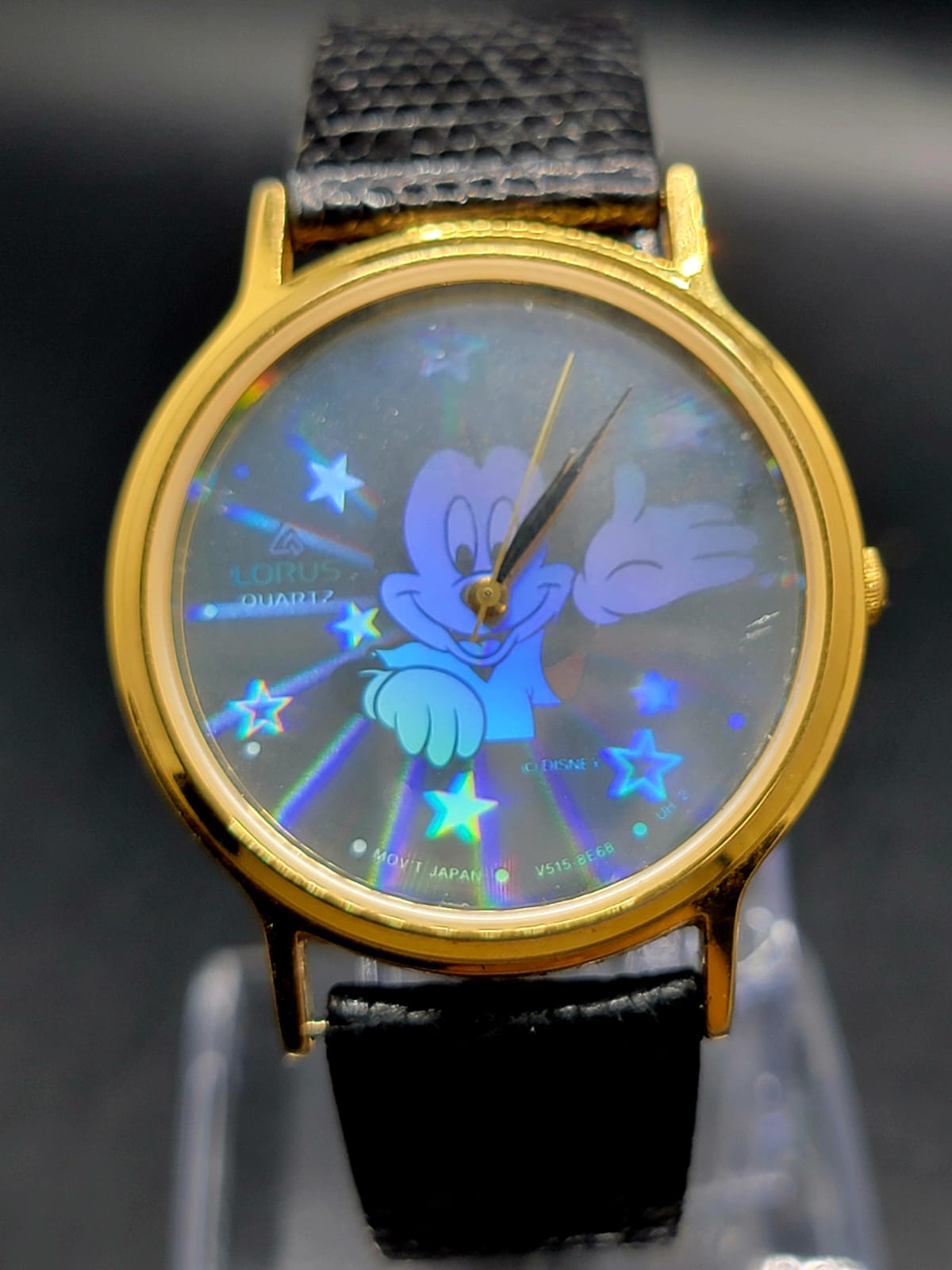 Mickey Mouse RARE 1980's Rainbow Hologram Disney Lorus Watch RMF650