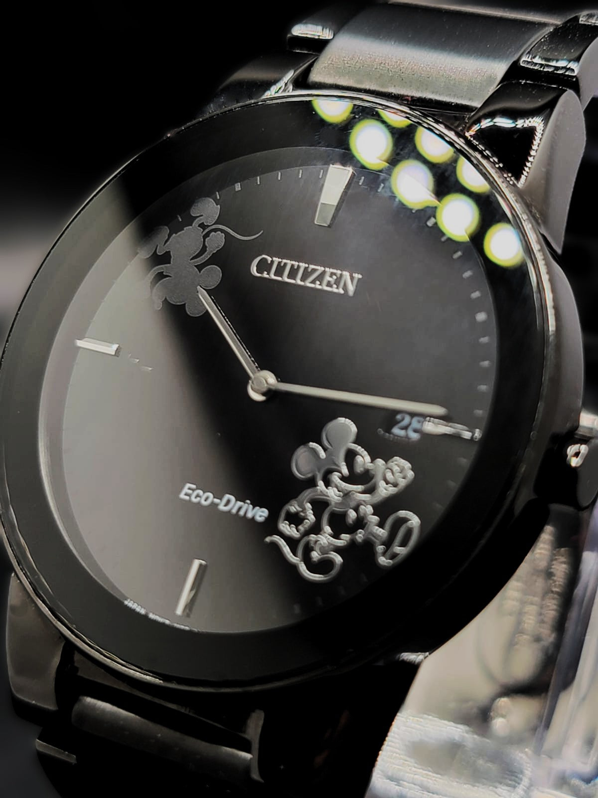 CITIZEN ECO-DRIVE MICKEY MOUSE 40mm MENS BLACK