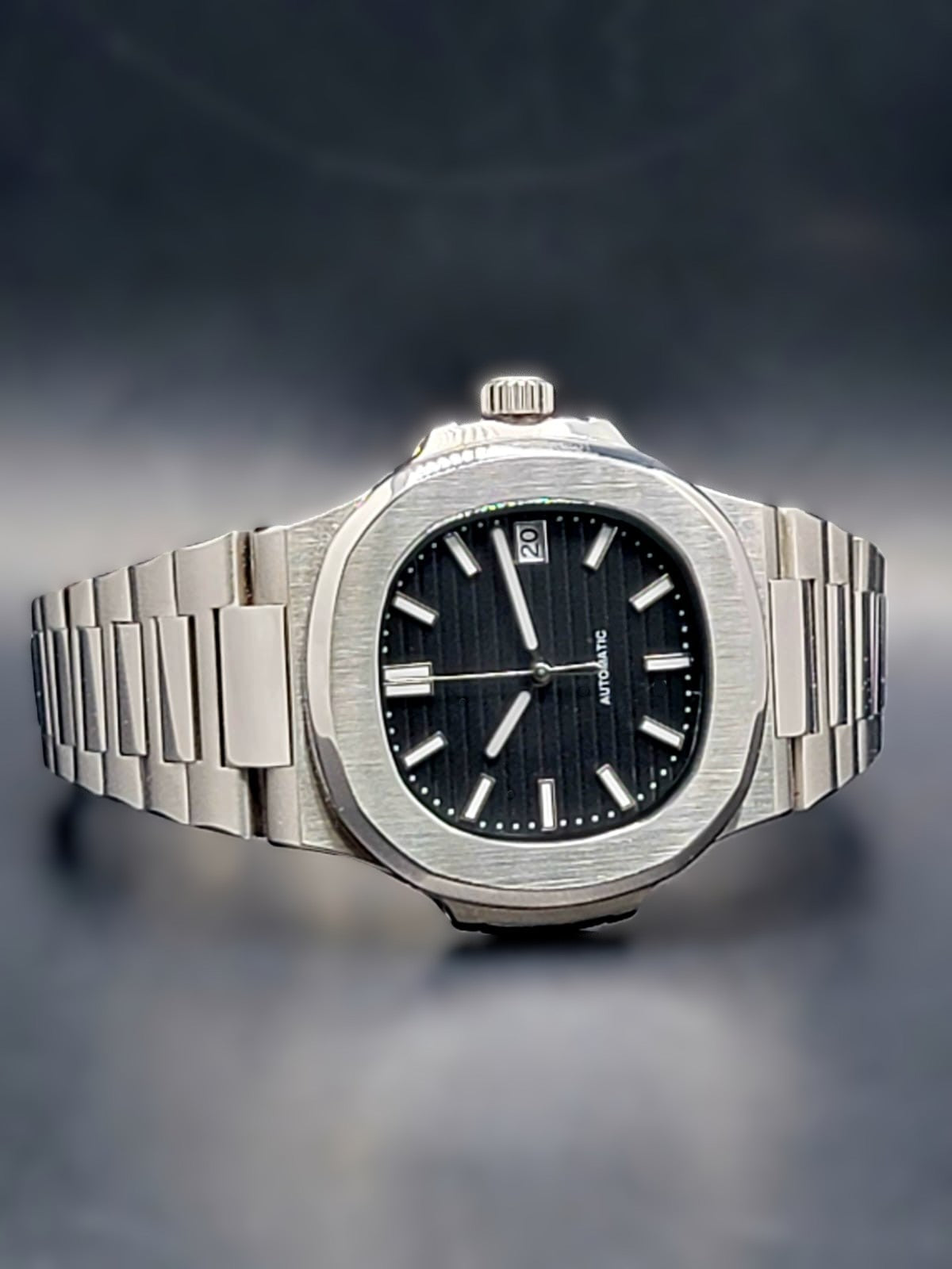Sterile MOD CUSTOM "JUMBO" STYLE 40MM BLACK DIAL WATCH W/ NH35 AUTOMATIC MOVEMENT