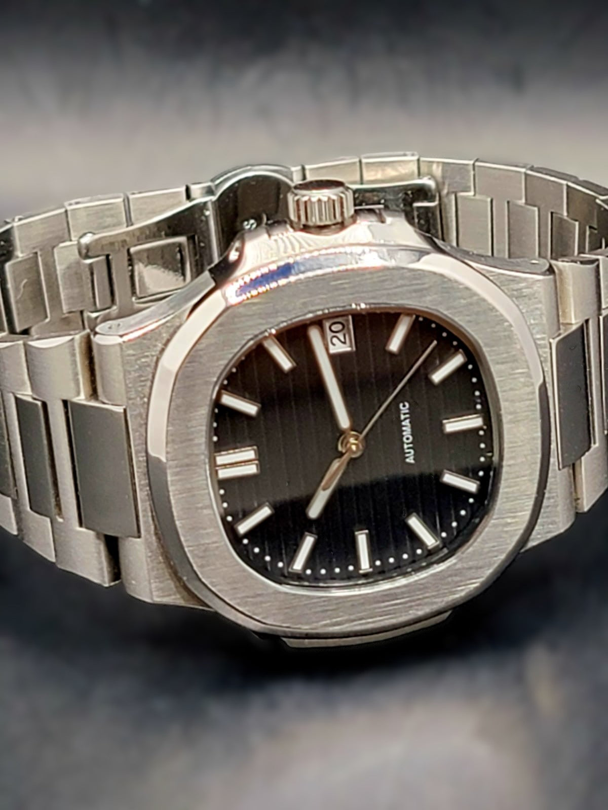 Sterile MOD CUSTOM "JUMBO" STYLE 40MM BLACK DIAL WATCH W/ NH35 AUTOMATIC MOVEMENT