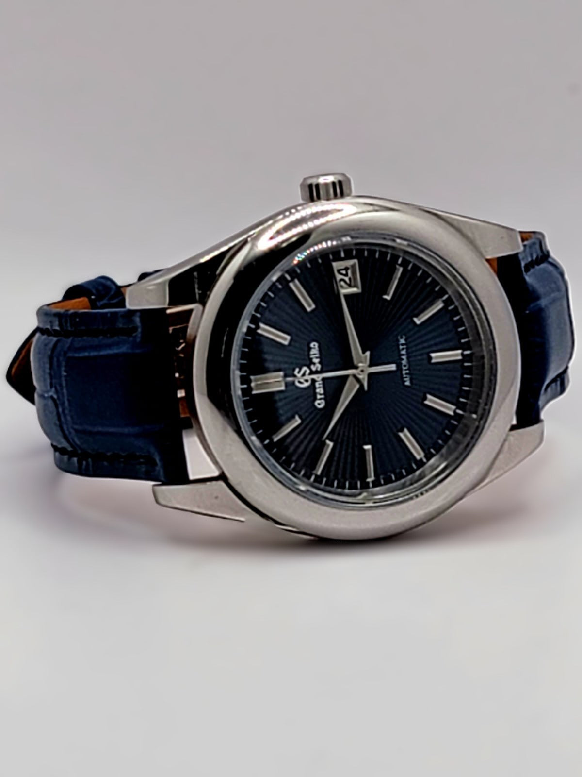 CUSTOM MOD (GRAND SEIKO BLUE TEMPTATIONS) AUTO 6R35A MOVEMENT EXIBITION BACK NEW