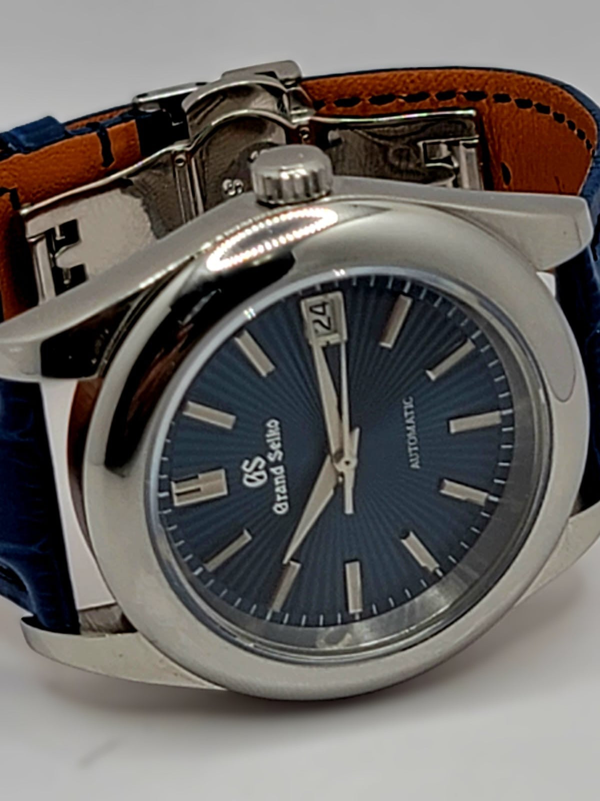 CUSTOM MOD (GRAND SEIKO BLUE TEMPTATIONS) AUTO 6R35A MOVEMENT EXIBITION BACK NEW