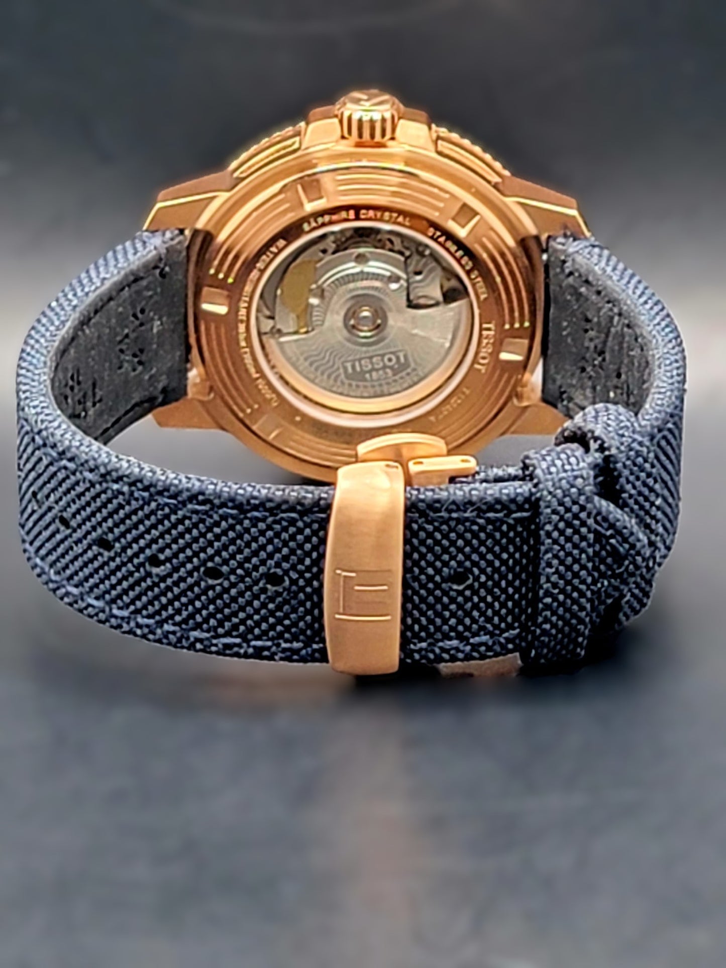 Tissot Seastar 1000 Powermatic 80 Rose Gold Case Men's Watch T1204073704100