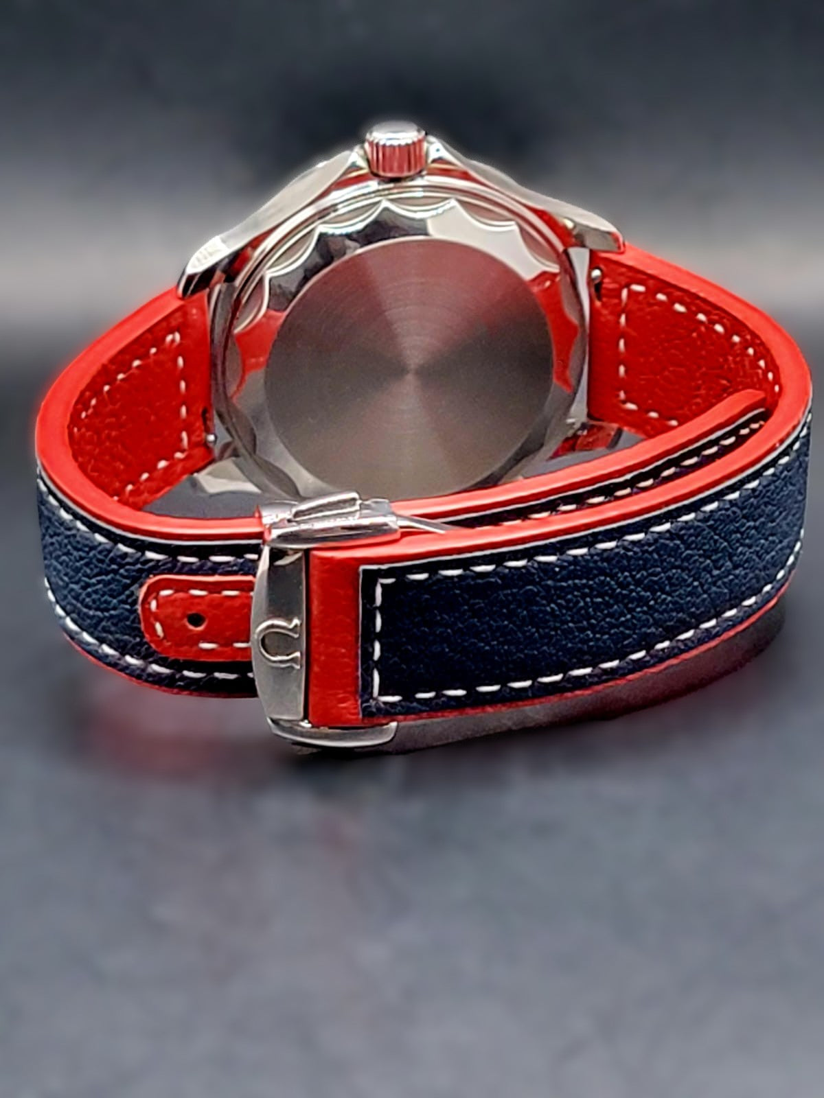 CUSTOM MOD 41mm BLUE WAVE DIAL SAPPHIRE GMT NH34 AUTO **USA SHIPPED**
