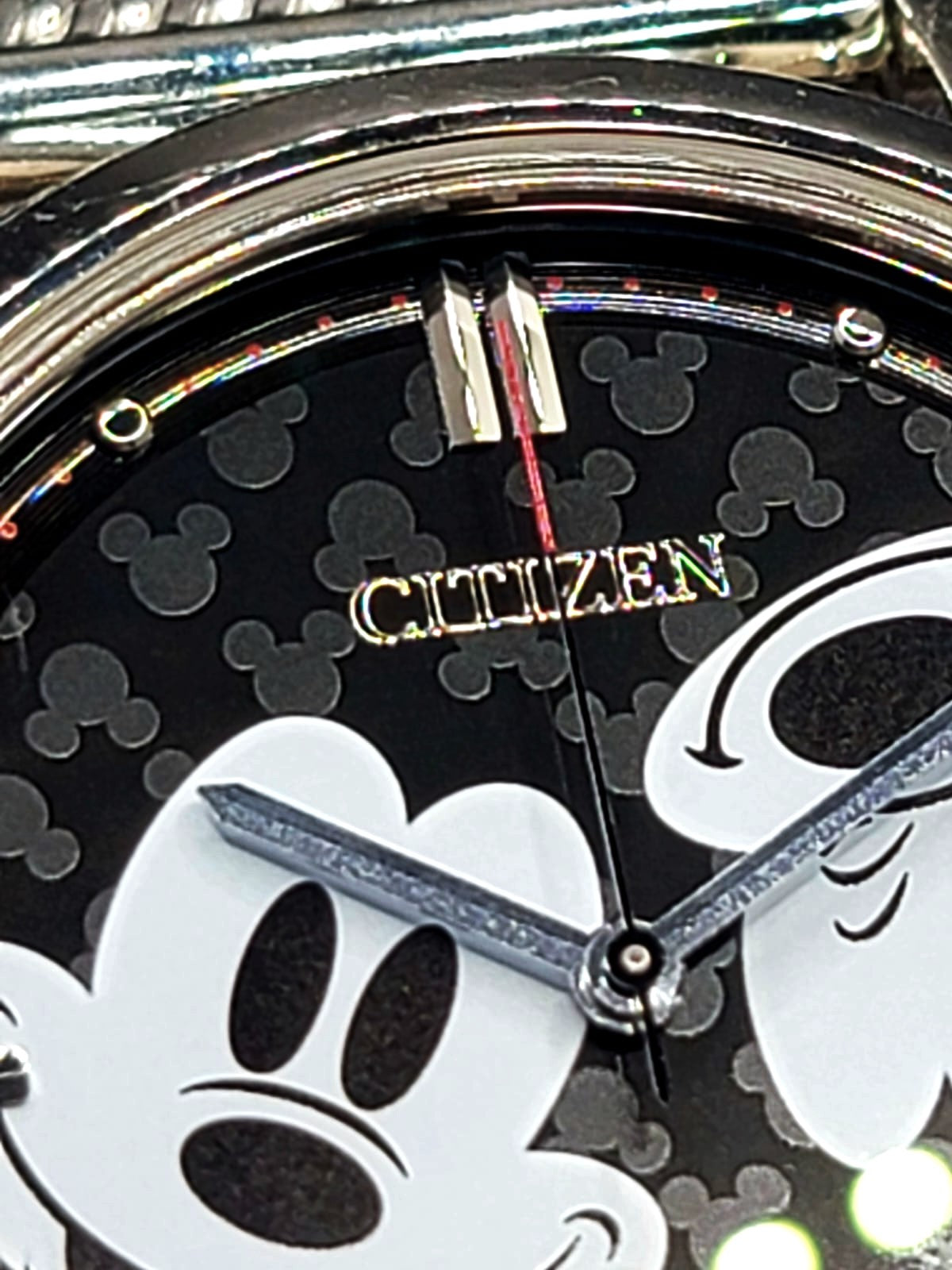 CITIZEN ECO-DRIVE MICKEY MOUSE Men's Stainless Steel Mesh Watch 40MM BRAND NEW