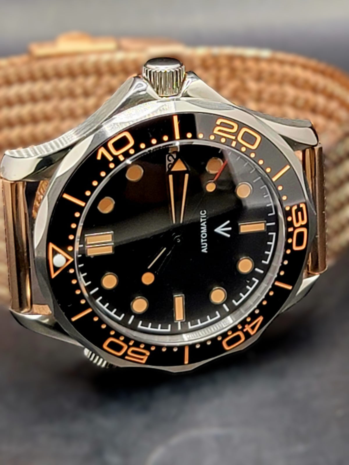 CUSTOM MOD - JAMES BOND 007 - NO TIME TO DIE - 41mm NO TIME TO DIE Auto Black Dial Sapphire NH35A **USA SHIPPED**