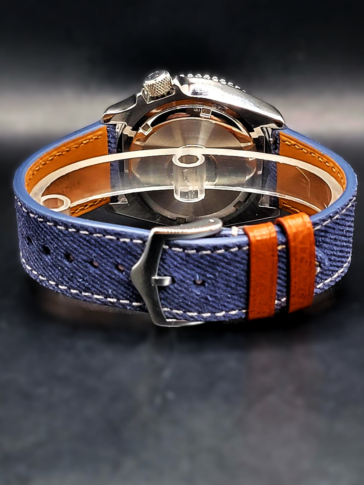 SEIKO MOD BLUE AND GRAY DIAL WITH BLUE JEANS BAND