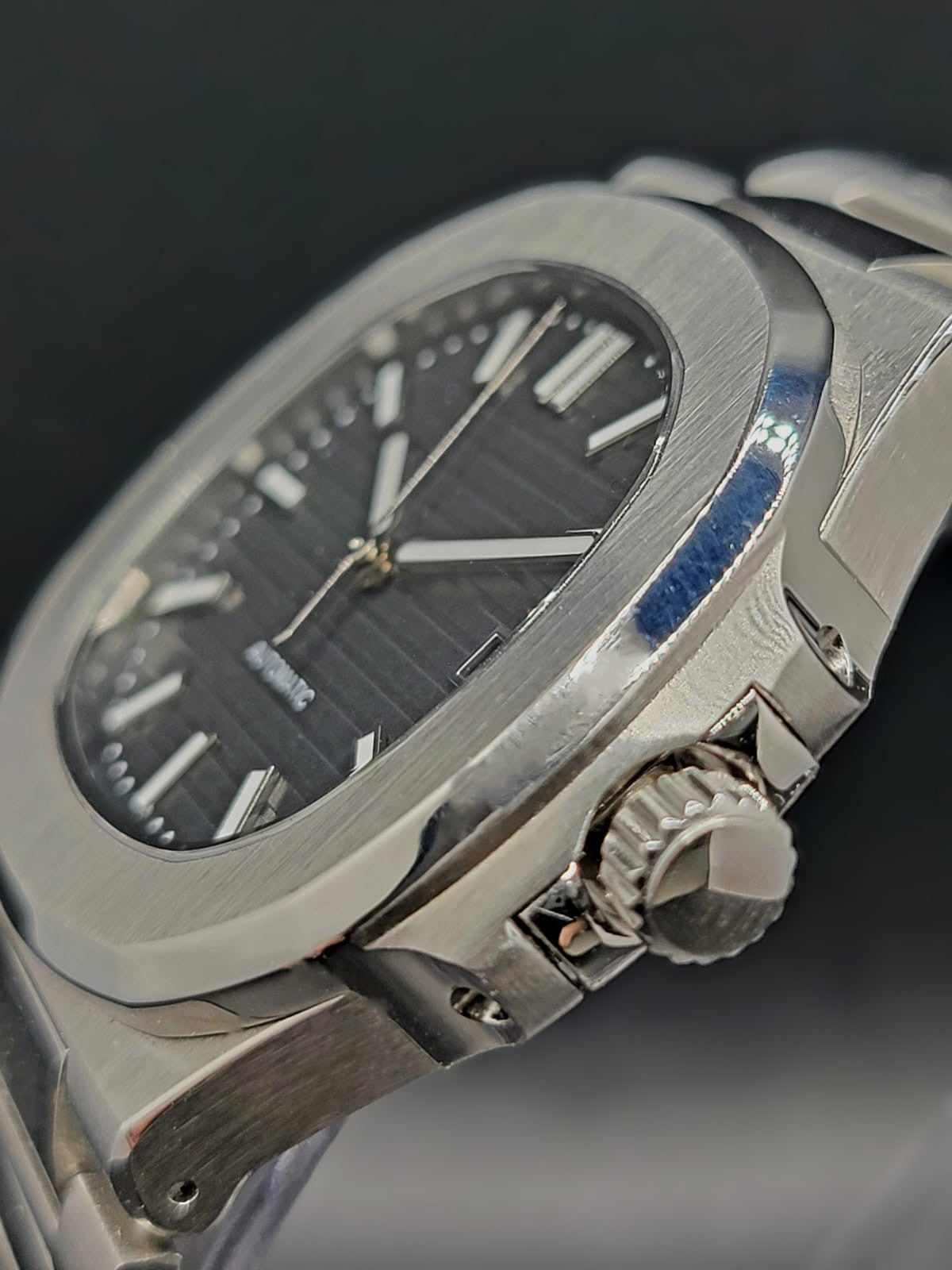 Sterile MOD CUSTOM "JUMBO" STYLE 40MM BLACK DIAL WATCH W/ NH35 AUTOMATIC MOVEMENT