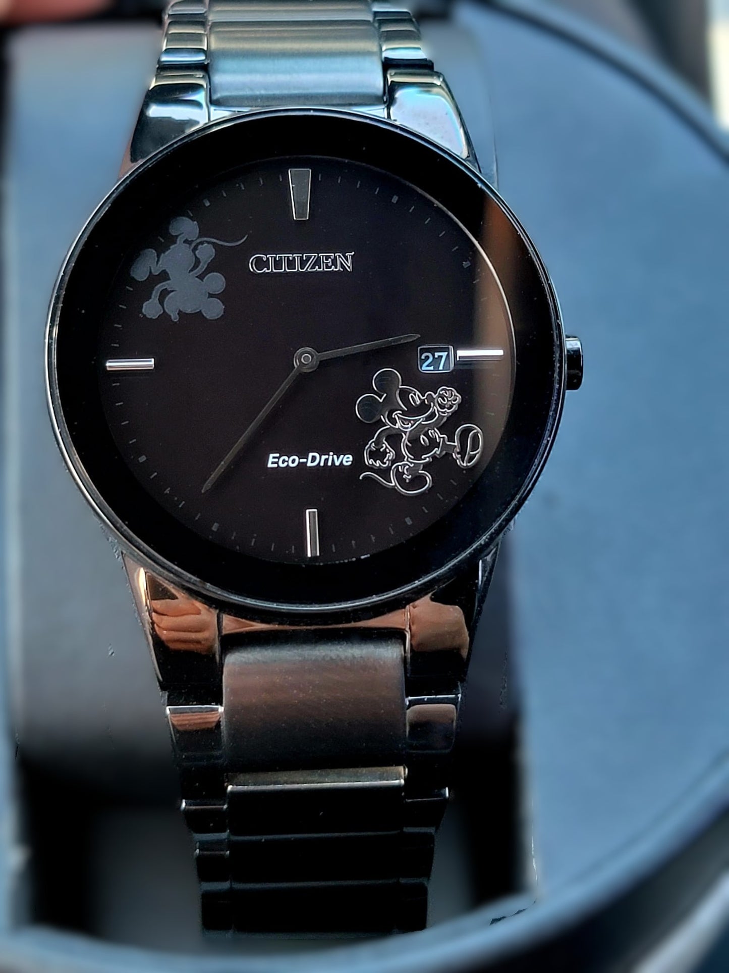 CITIZEN ECO-DRIVE MICKEY MOUSE 40mm MENS BLACK