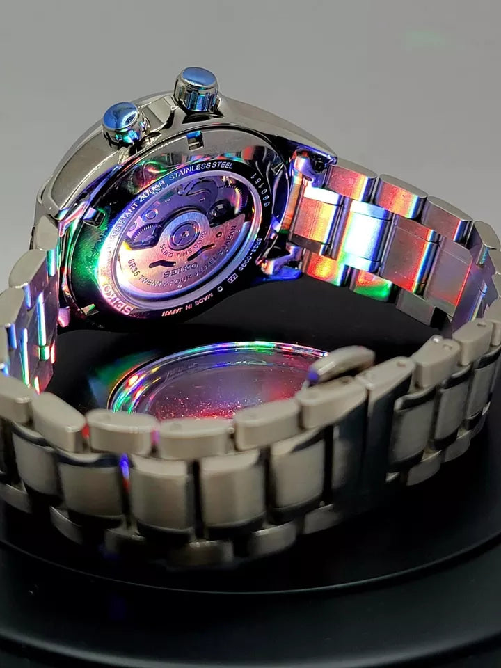 CUSTOM SEIKO MOD Alpinist BLACK Dial Automatic 6R35A MOVEMENT MEN'S WATCH NEW