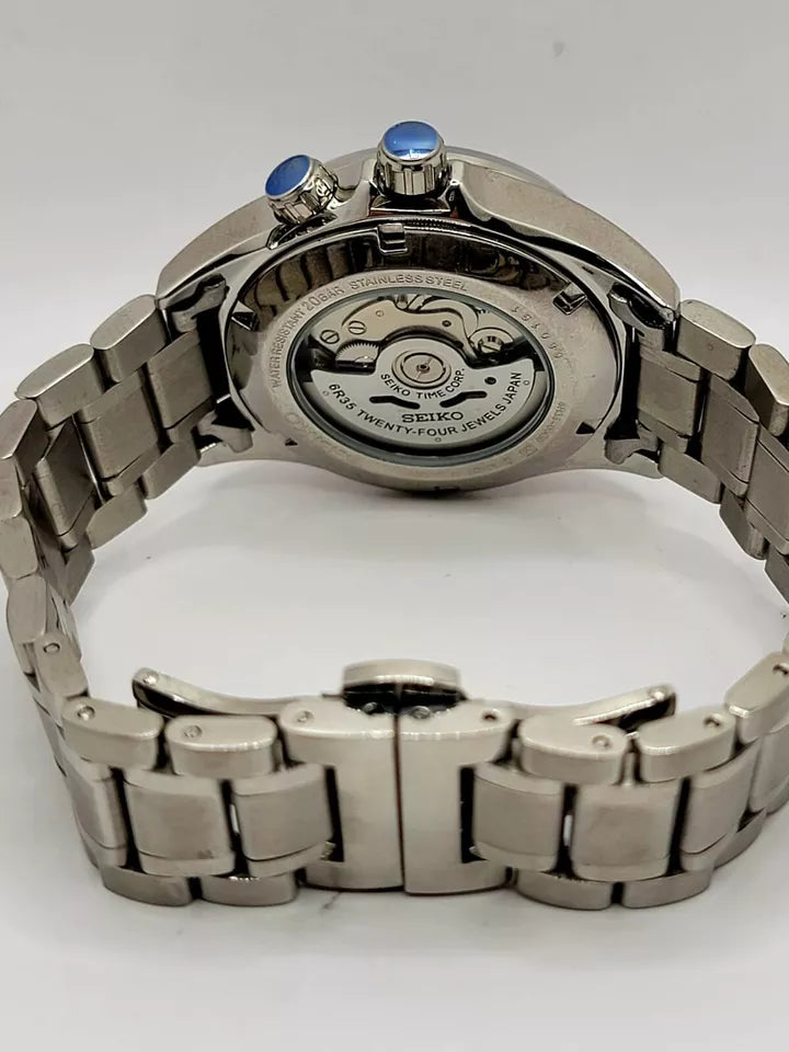 CUSTOM SEIKO MOD Alpinist BLACK Dial Automatic 6R35A MOVEMENT MEN'S WATCH NEW