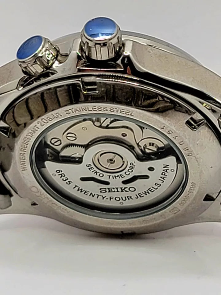 CUSTOM SEIKO MOD Alpinist BLACK Dial Automatic 6R35A MOVEMENT MEN'S WATCH NEW