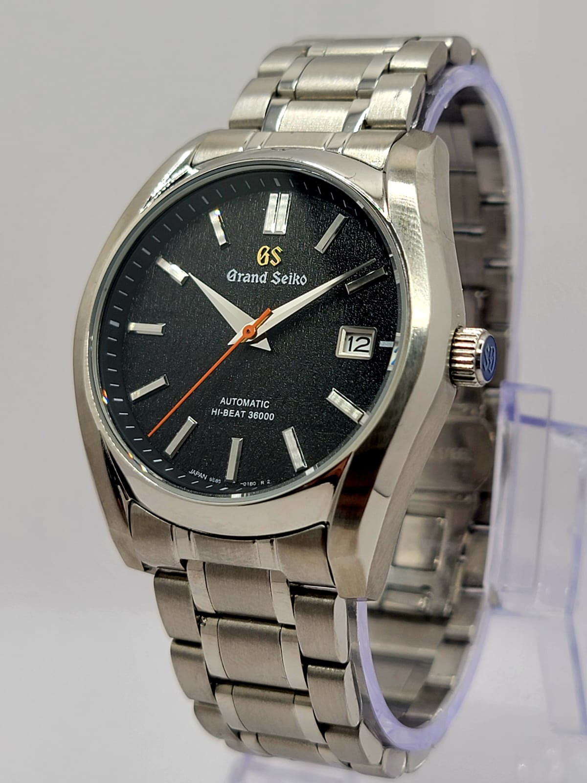 CUSTOM MOD (GRAND SEIKO ELEGANCE GMT) BLACK DIAL LEATHER BAND AUTO NH34GMT NEW