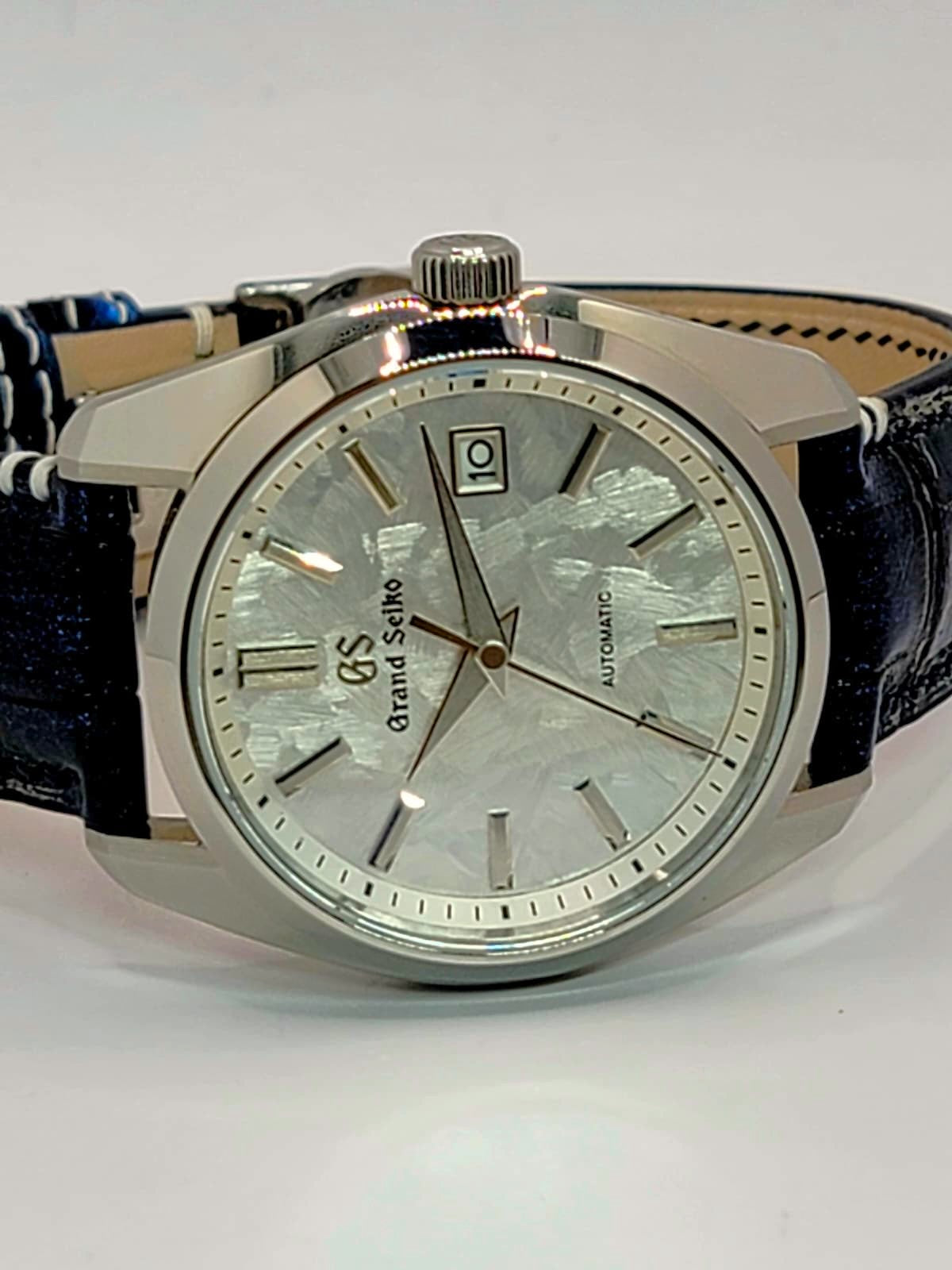 CUSTOM MOD Grand Seiko Shunbun Series with L.E. Hand Made Galaxy Blue Leather - Automatic