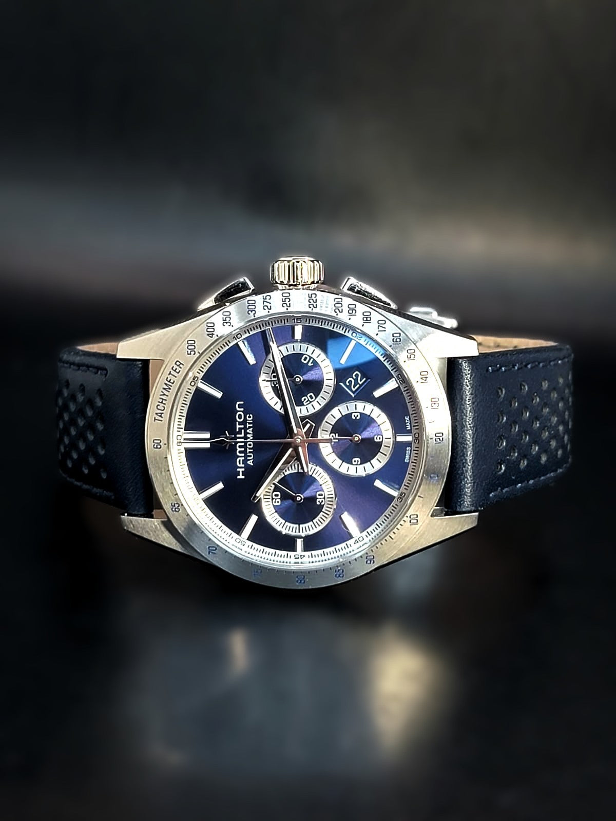 Hamilton Jazzmaster Performer Auto Chrono Blue Dial Watch, 42mm