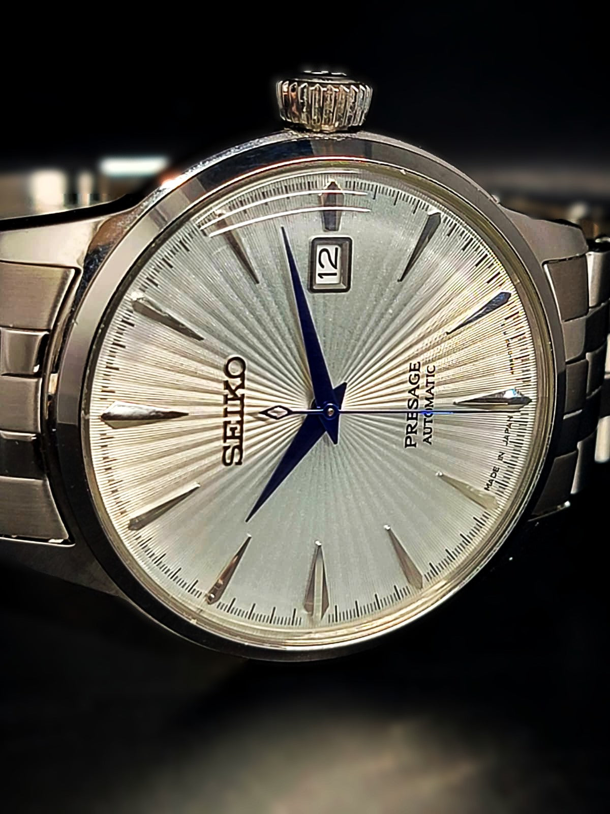 Seiko Presage Automatic Silver Dial Stainless Steel Men's Watch SRPB77