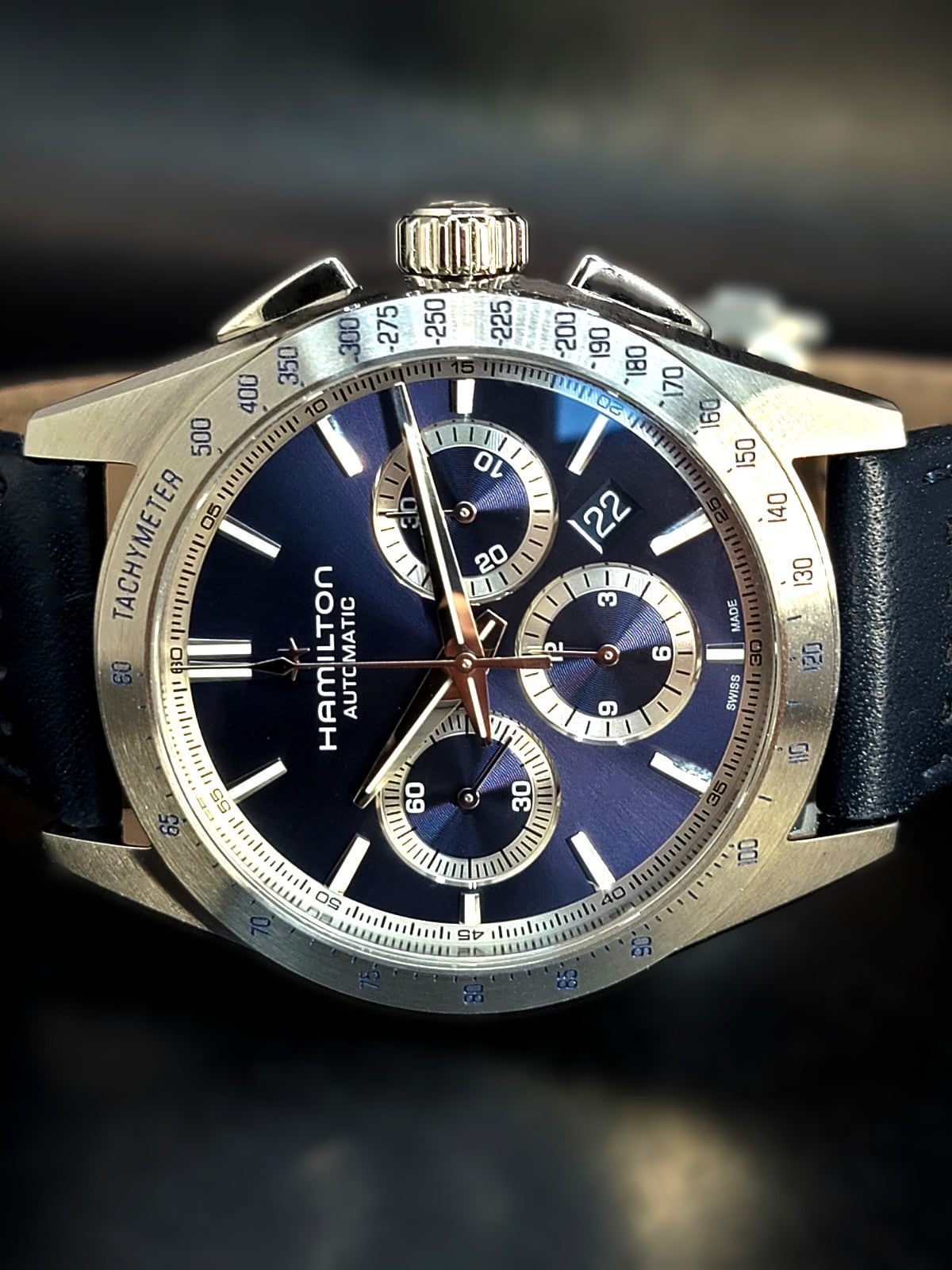 Hamilton Jazzmaster Performer Auto Chrono Blue Dial Watch, 42mm