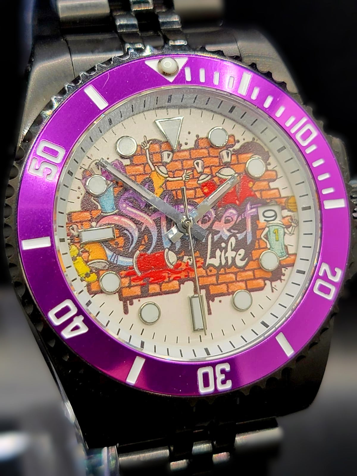 SEIKO STREET LIFE CUSTOM MOD w/ Black Jubilee Bracelet