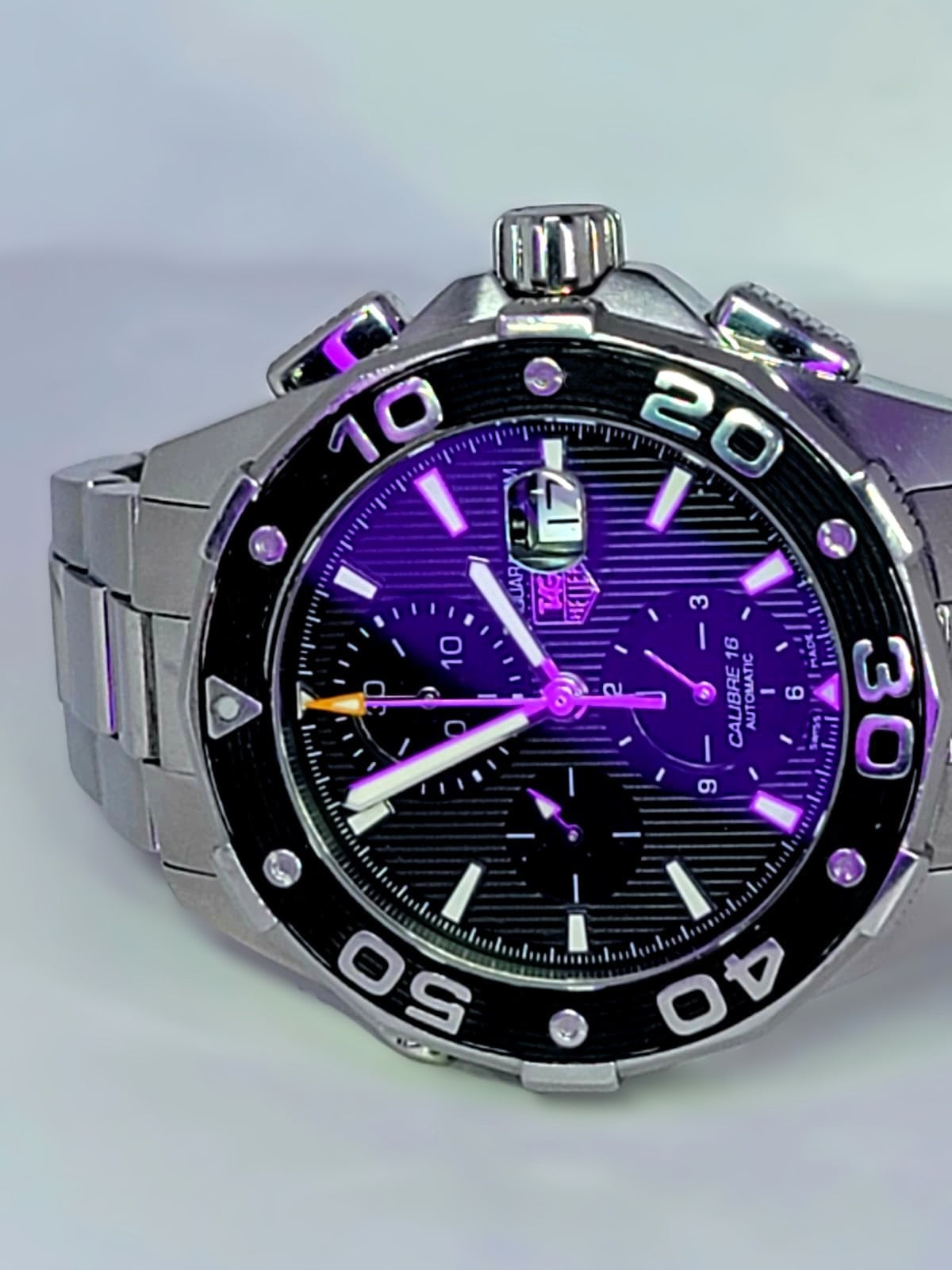 Tag Heuer Aquaracer CAJ2110 Automatic Chronograph Dive Sport Wrist Watch w/Box