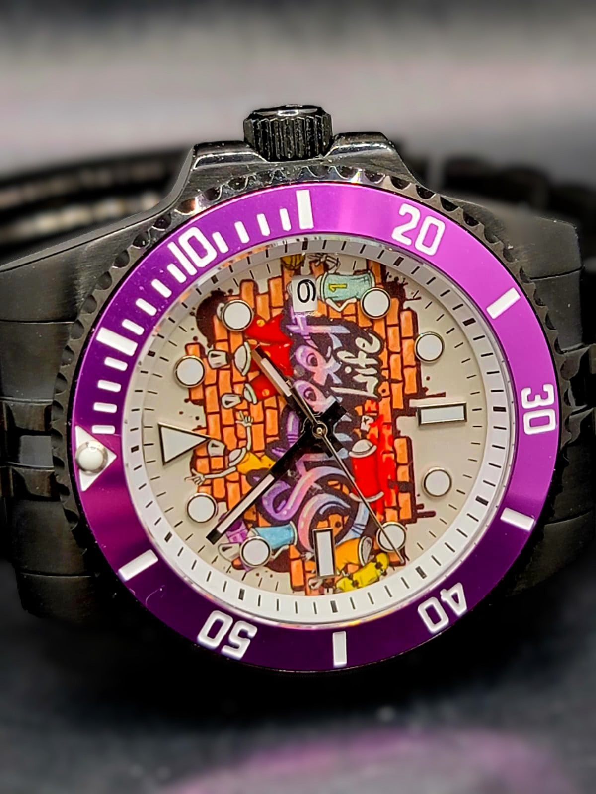 SEIKO STREET LIFE CUSTOM MOD w/ Black Jubilee Bracelet