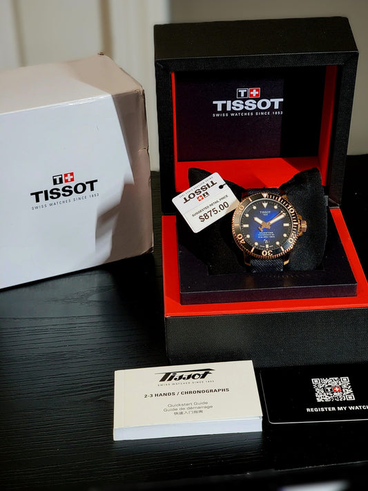 Tissot Seastar 1000 Powermatic 80 Rose Gold Case Men's Watch T1204073704100