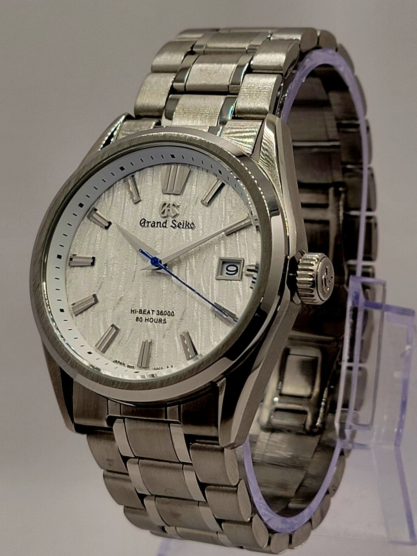 CUSTOM MOD (GRAND SEIKO HERITAGE ) WHITE TEXTURED DIAL AUTOMATIC NH35A MOVEMENT W/ OPEN BACK NEW