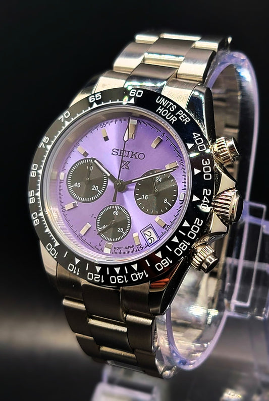 SEIKO MOD Prospex Speedtimer Chronograph - PURPLE FACE FOR TOKYO 25 L.E.