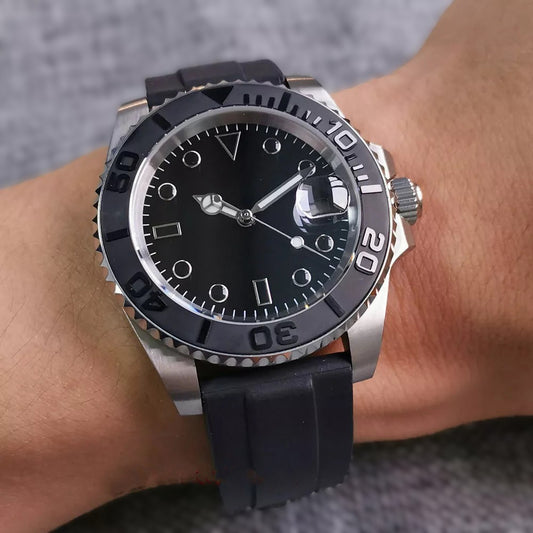 Sterile MOD 40mm Back-n-Black - Sapphire NH35 Automatic Men Watch NEW