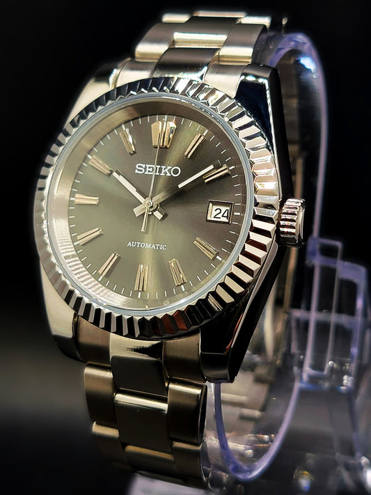 CUSTOM SEIKO MOD 100 SHADES OF GREY AUTOMATIC