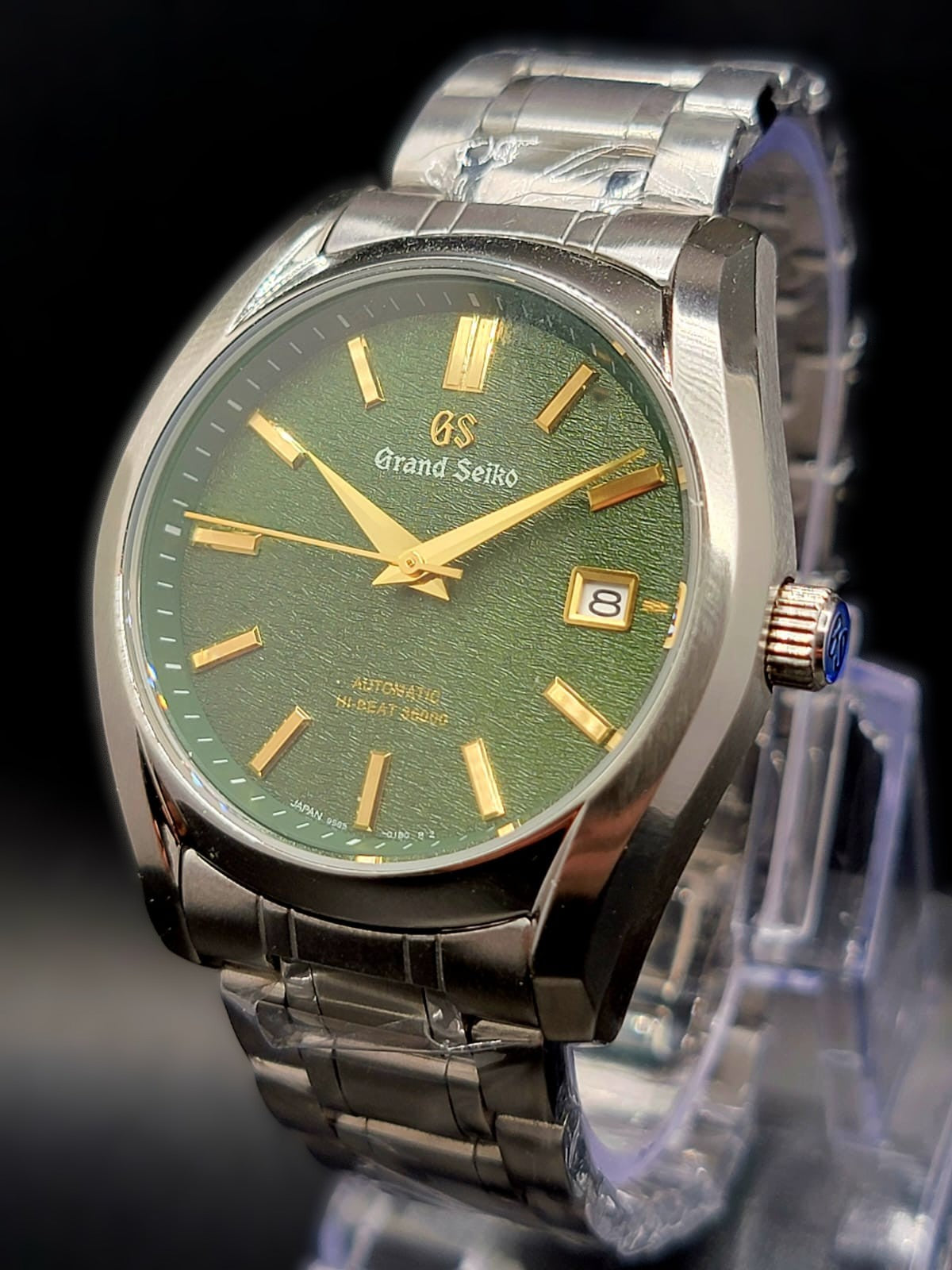 CUSTOM MOD (GRAND SEIKO HERITAGE ) GREEN AUTOMATIC NH35A MOVEMENT W/ OPEN BACK NEW