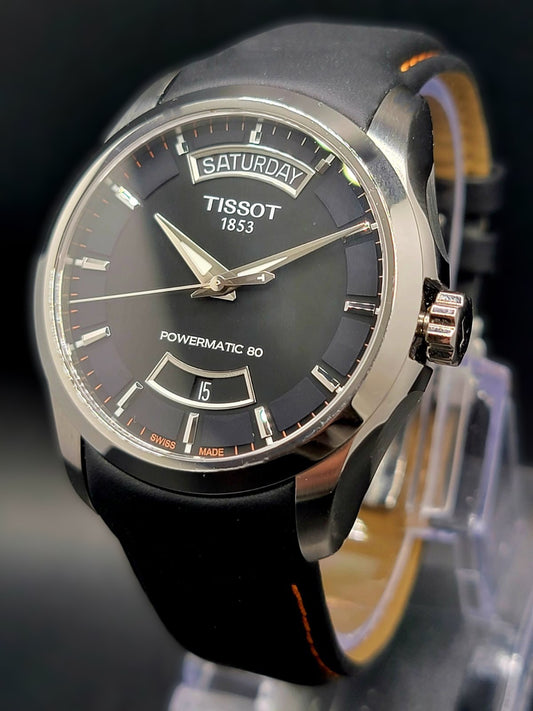 Tissot Couturier Powermatic 80 (Leather, Black) Indexes