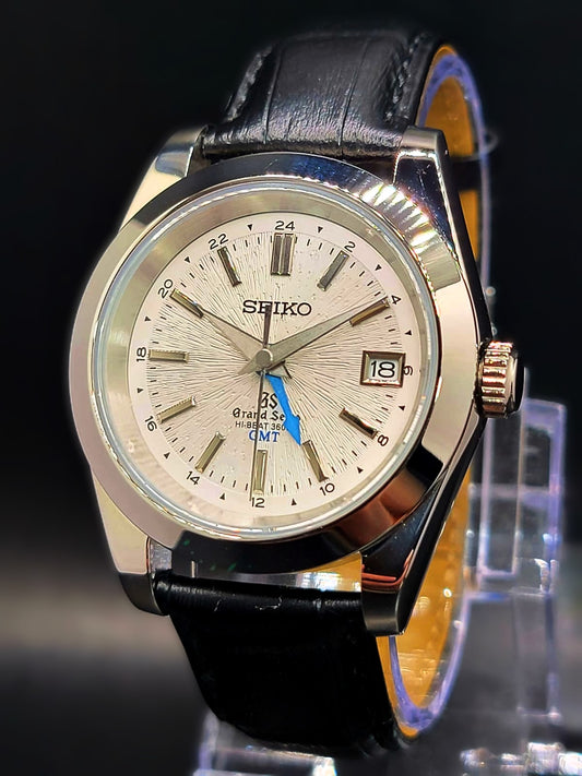 CUSTOM MOD Seiko Grand Seiko Heritage White Textured GMT