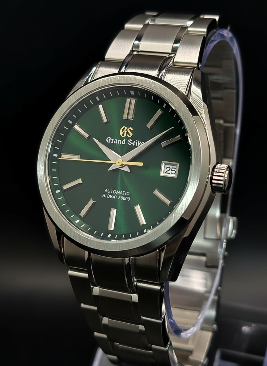CUSTOM MOD GRAND SEIKO - HERITAGE - GREEN AND GOLD - AUTOMATIC WATCH