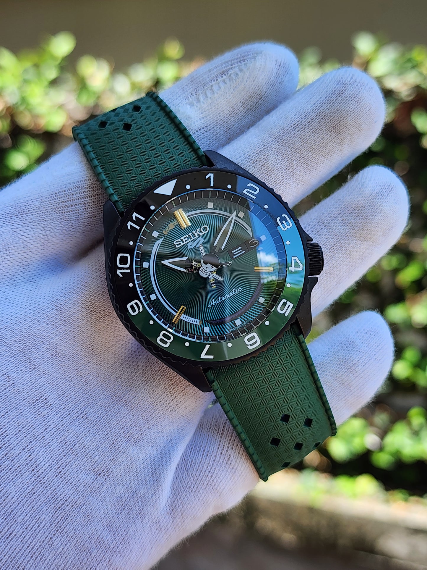 CUSTOM Mod4Thai (Zorro) Green Dial with Custom Engraved Case Back