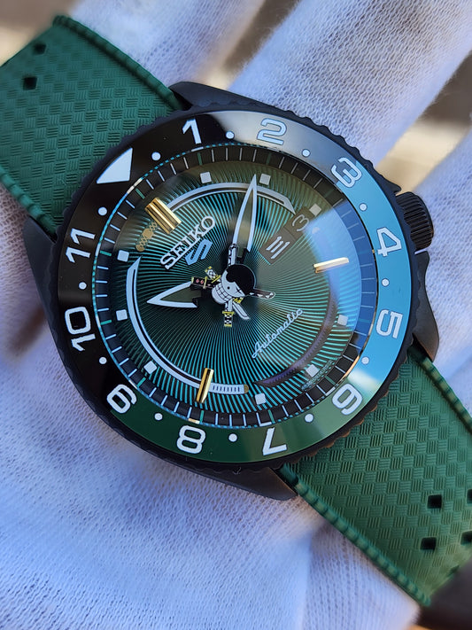 CUSTOM Mod4Thai (Zorro) Green Dial with Custom Engraved Case Back