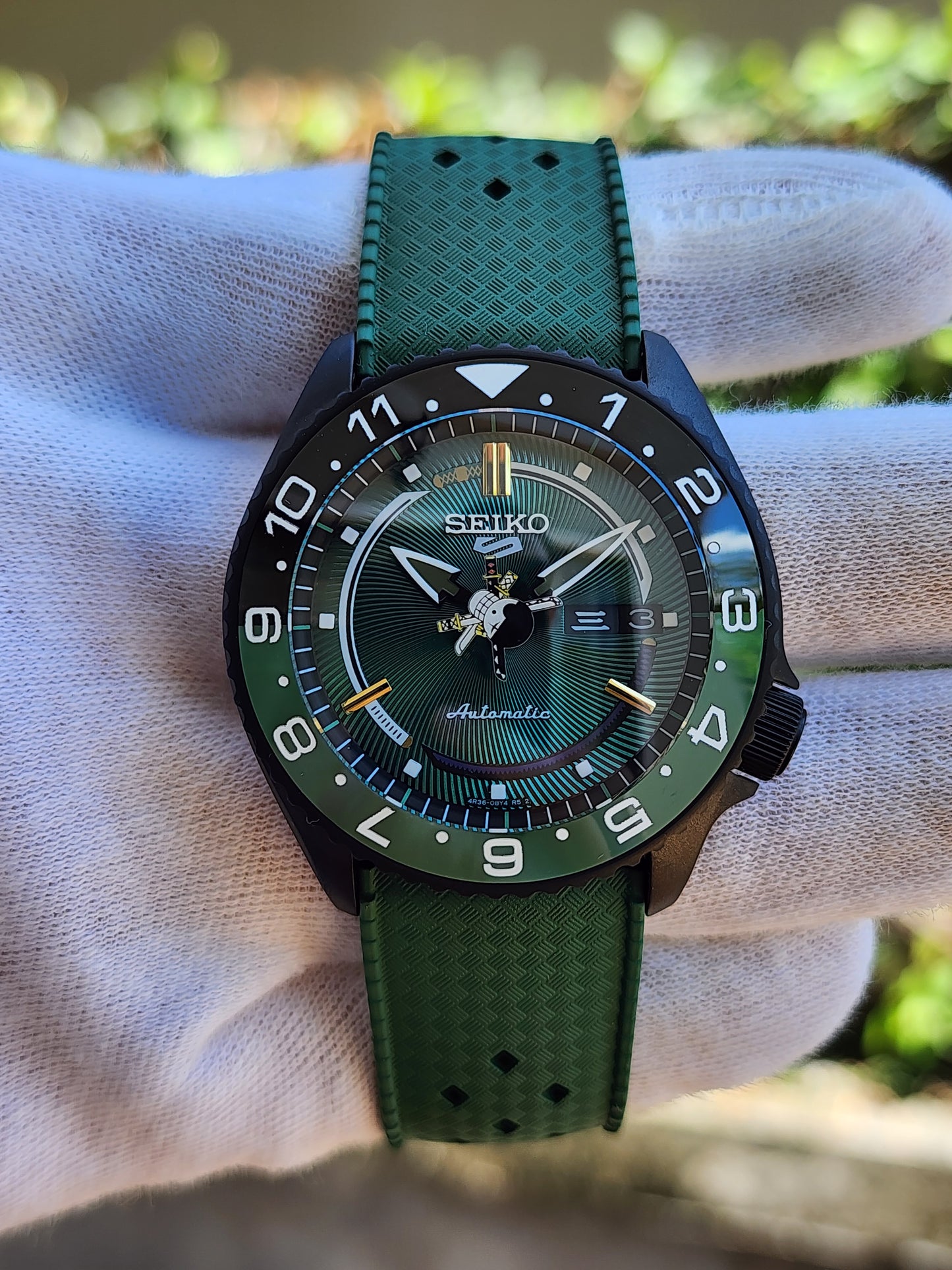 CUSTOM Mod4Thai (Zorro) Green Dial with Custom Engraved Case Back