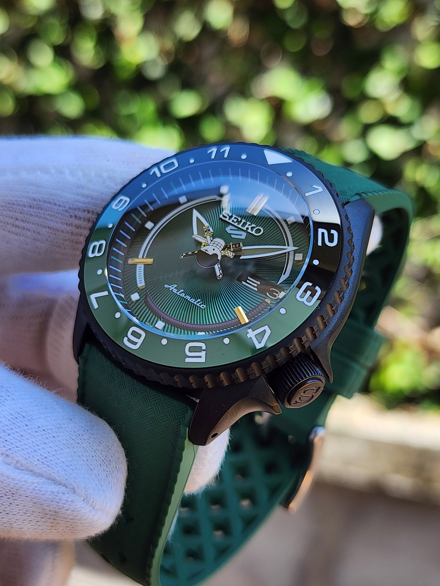 CUSTOM Mod4Thai (Zorro) Green Dial with Custom Engraved Case Back